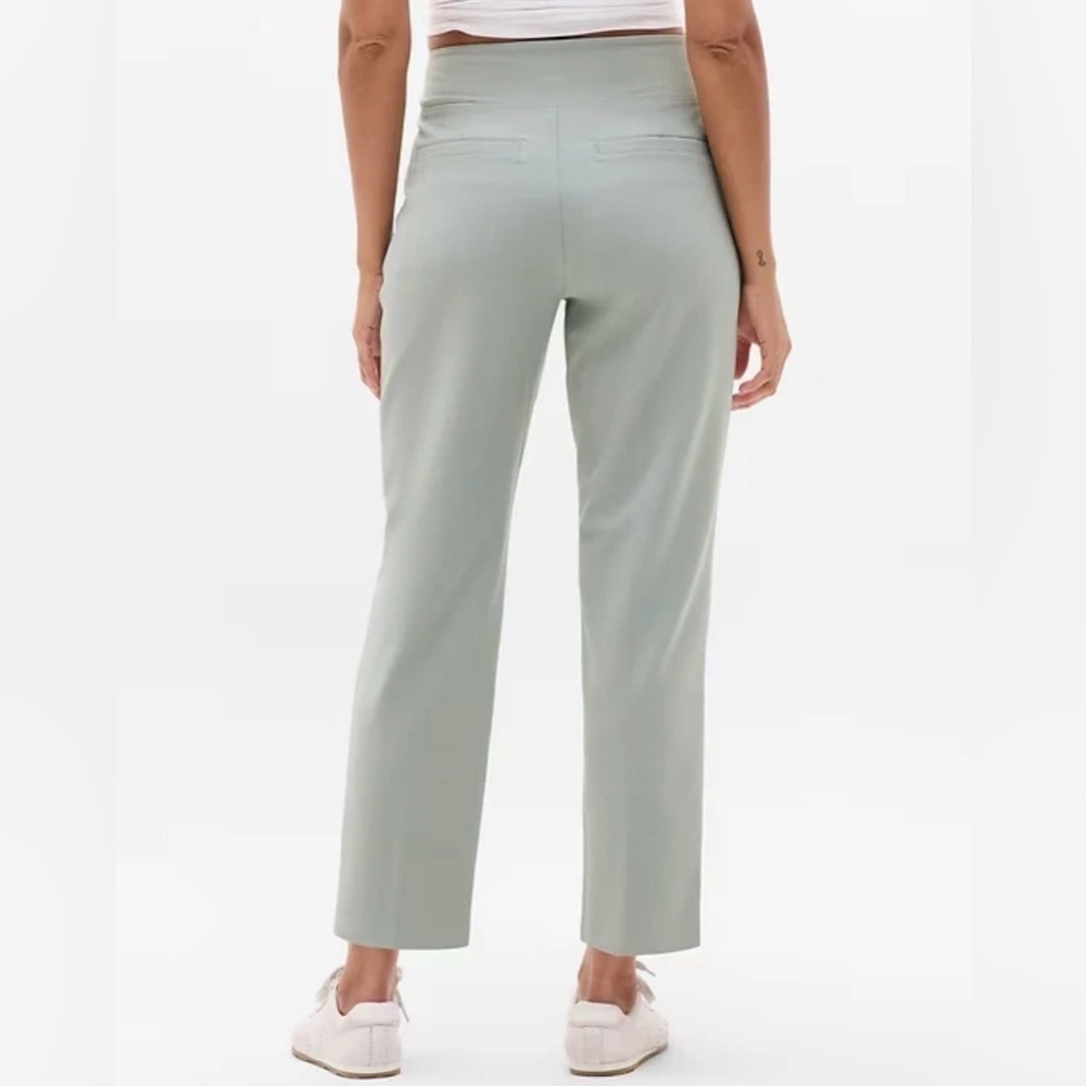 Athleta Endless High Rise Pants Women 12 T Work Travel Ankle Length Vera Green - Picture 13 of 15